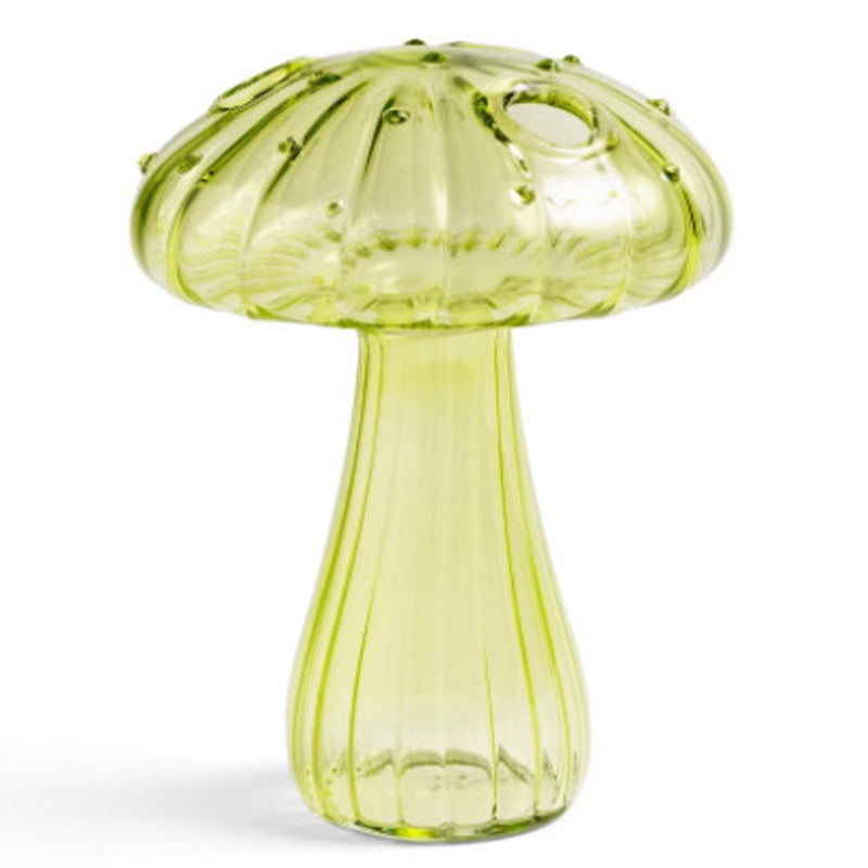 Mushroom Glass Vase for Colorful Sculptural Home Decor