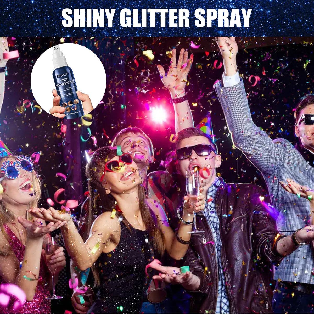 Glitter Spray Makeup & Body Shimmer for Party Looks
