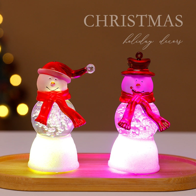 Glowing Christmas Snowman Ornament for Festive Decor