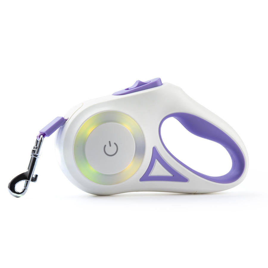 Glowing Retractable Dog Leash For Safer Night Walks