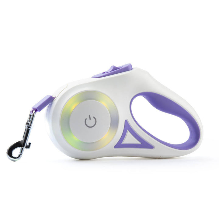 Glowing Retractable Dog Leash For Safer Night Walks