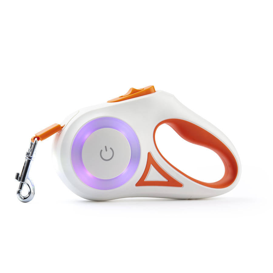 Glowing Retractable Dog Leash For Safer Night Walks
