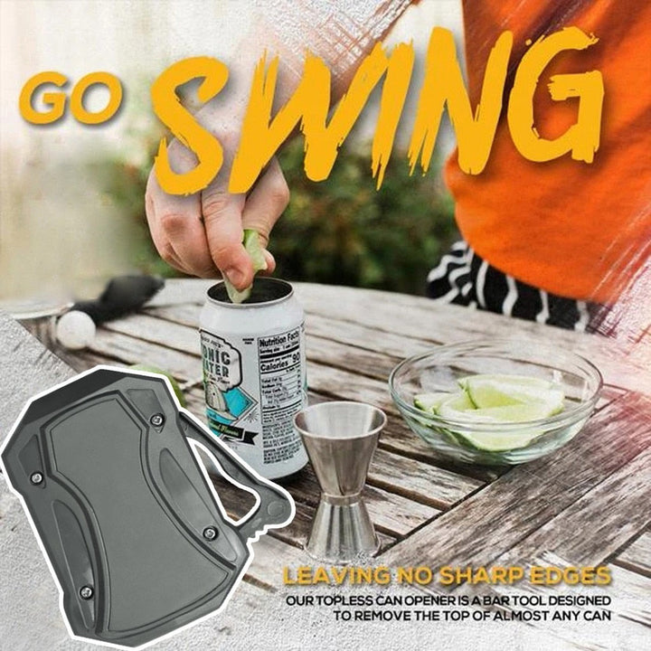 Topless Can Opener With No Sharp Edges for Home Bars
