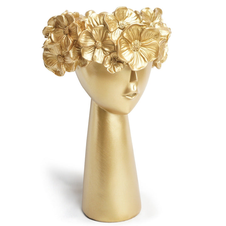 Gold Flowerpot Planter for Elegant Artistic Display
