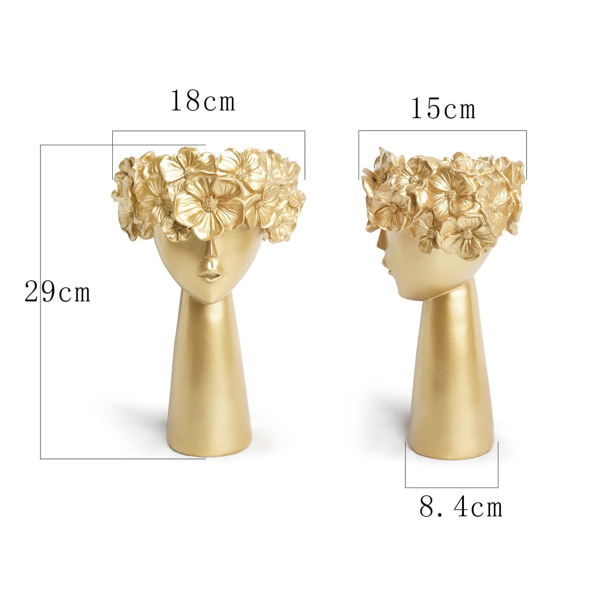 Gold Flowerpot Planter for Elegant Artistic Display