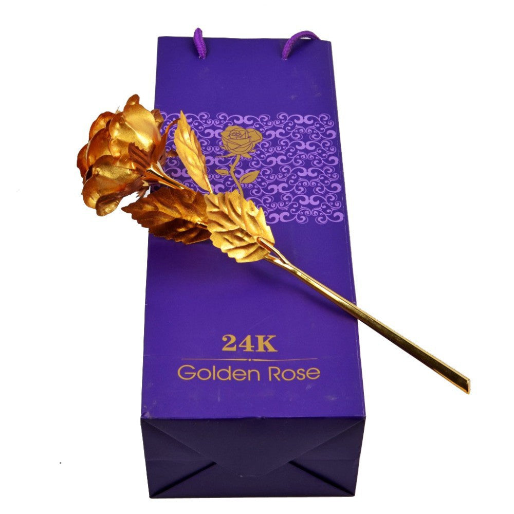 Gold Rose Photo Frame Gift Box for Lasting Romantic Love