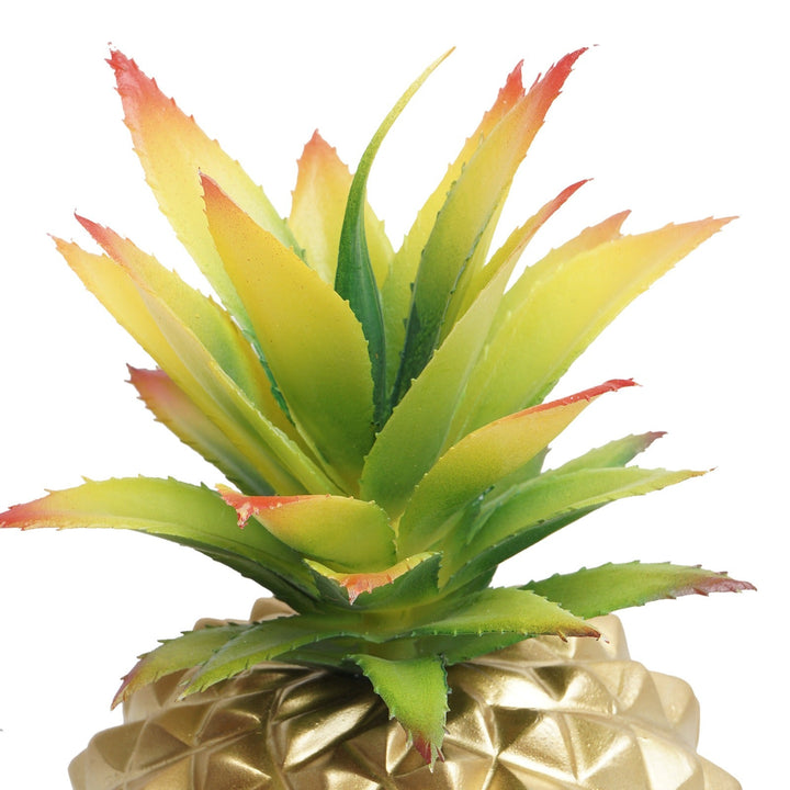 Gold Pineapple Artificial Plant Desk Decor Accent for Tables