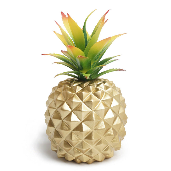 Gold Pineapple Artificial Plant Desk Decor Accent for Tables