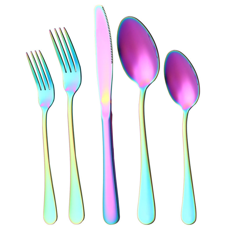 Gold Stainless Steel Flatware Set for Hosting, 20-Piece