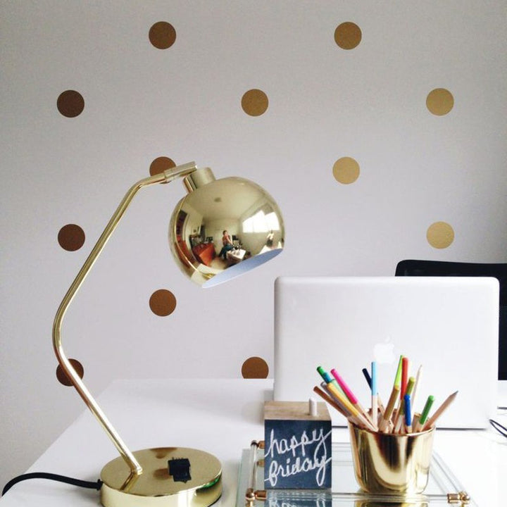 Wall Stickers — Playful Metallic Gold Accent Wall