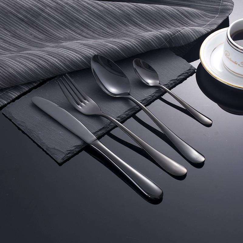 Gold Stainless Steel Cutlery Set for European-Style Dining