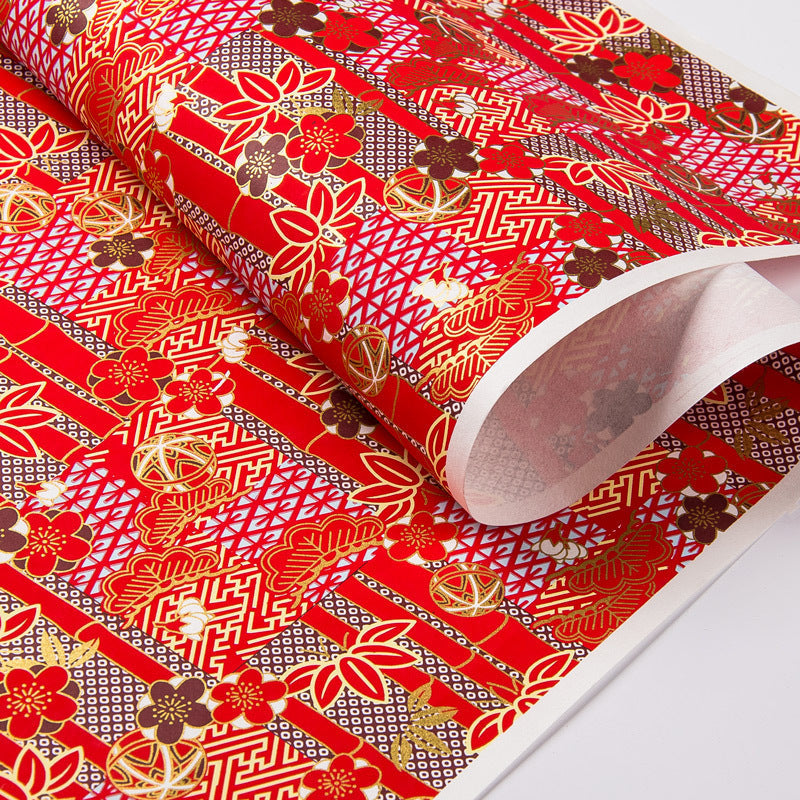 Gold Foil Yuzen Paper for Elegant Gift Wrapping Crafts
