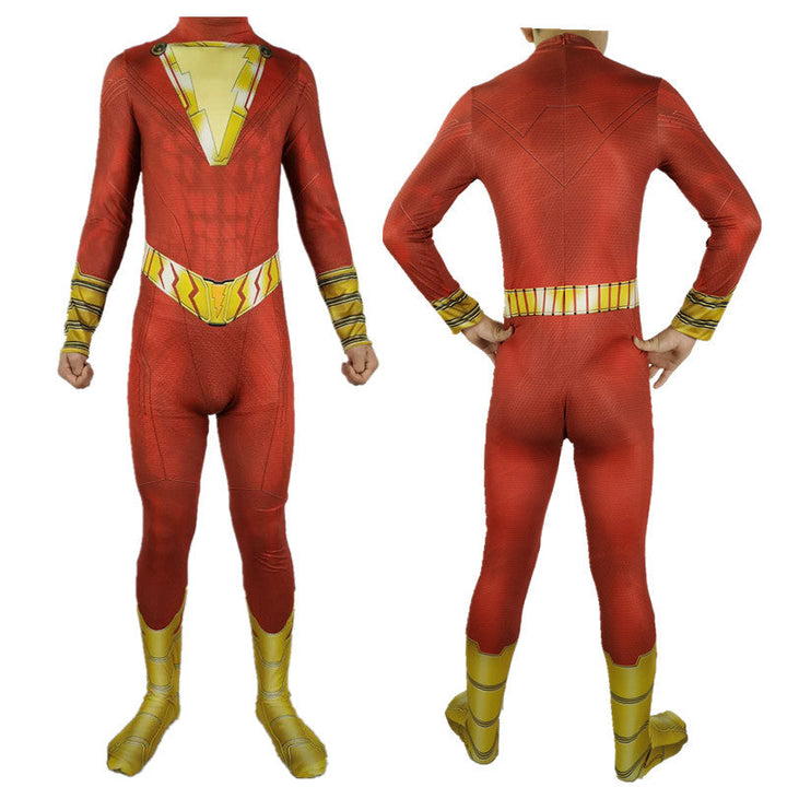 Shazam Costume Bodysuit for a Complete Superhero Look