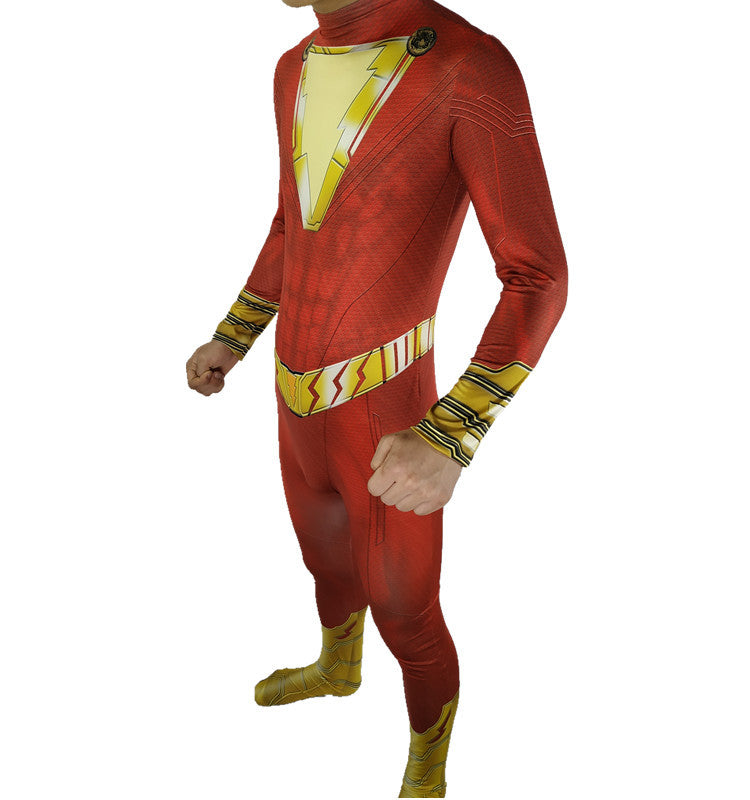 Shazam Costume Bodysuit for a Complete Superhero Look