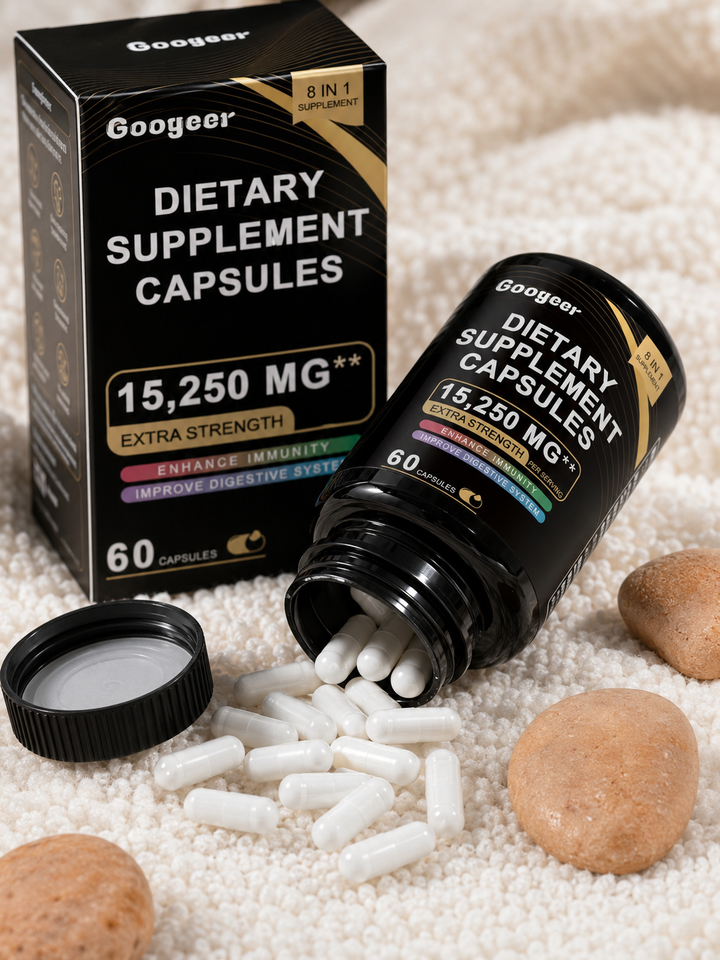 8-in-1 Dietary Supplement Capsules — 15,250 mg Extra Strength