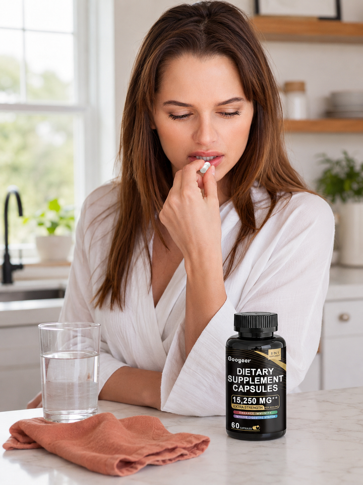 8-in-1 Dietary Supplement Capsules — 15,250 mg Extra Strength