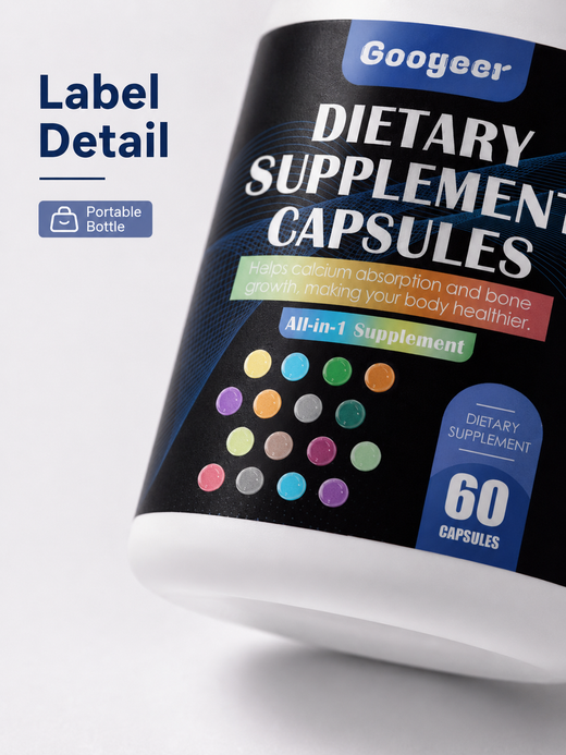 Dietary Supplement Capsules — All-in-1 Bone, Immune & Heart