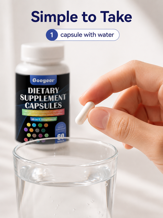 Dietary Supplement Capsules — All-in-1 Bone, Immune & Heart