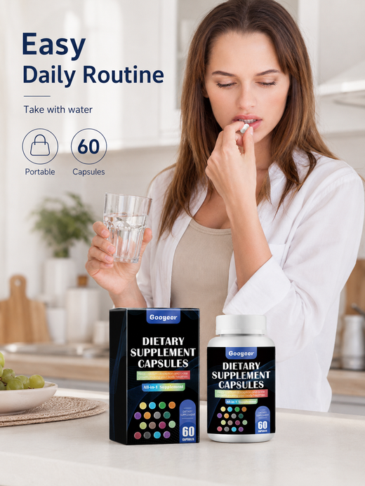 Dietary Supplement Capsules — All-in-1 Bone, Immune & Heart