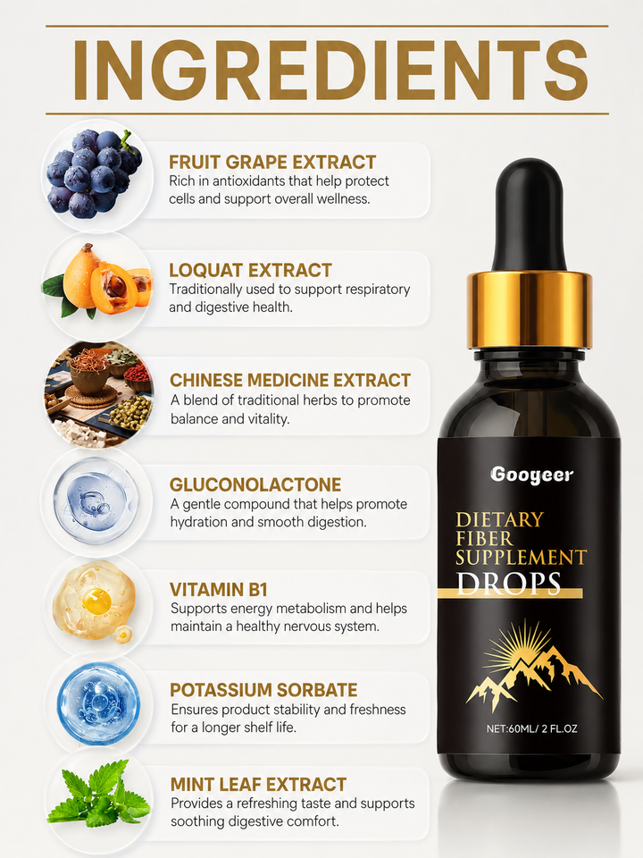 Liquid Fiber Supplement Drops — Easier Digestion, Anytime