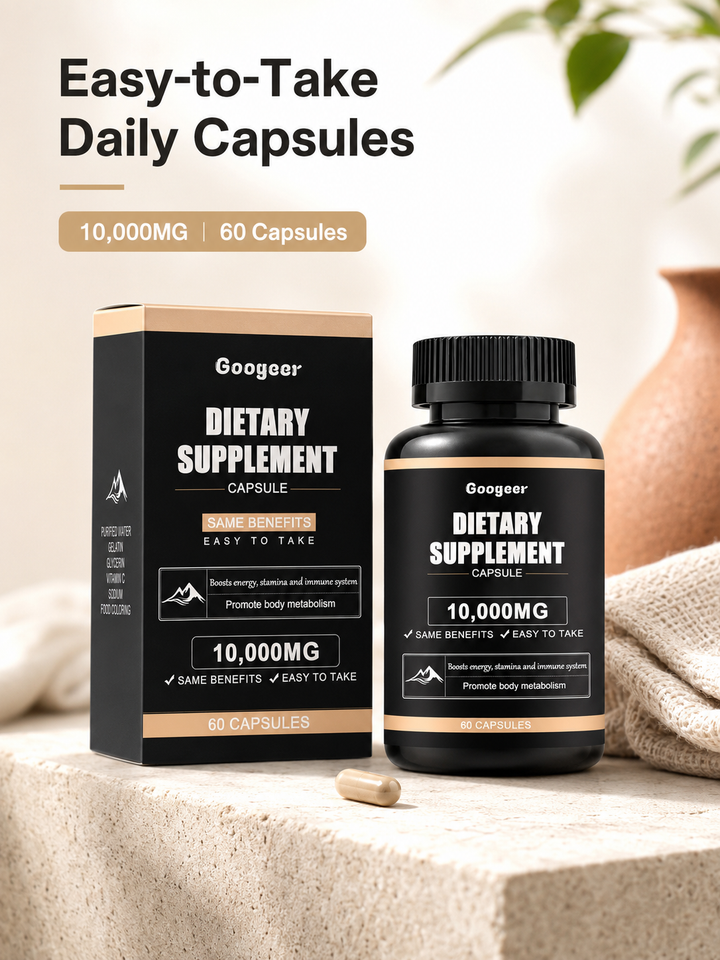 Energy & Immune Supplement Capsule — 10,000mg Potent Daily