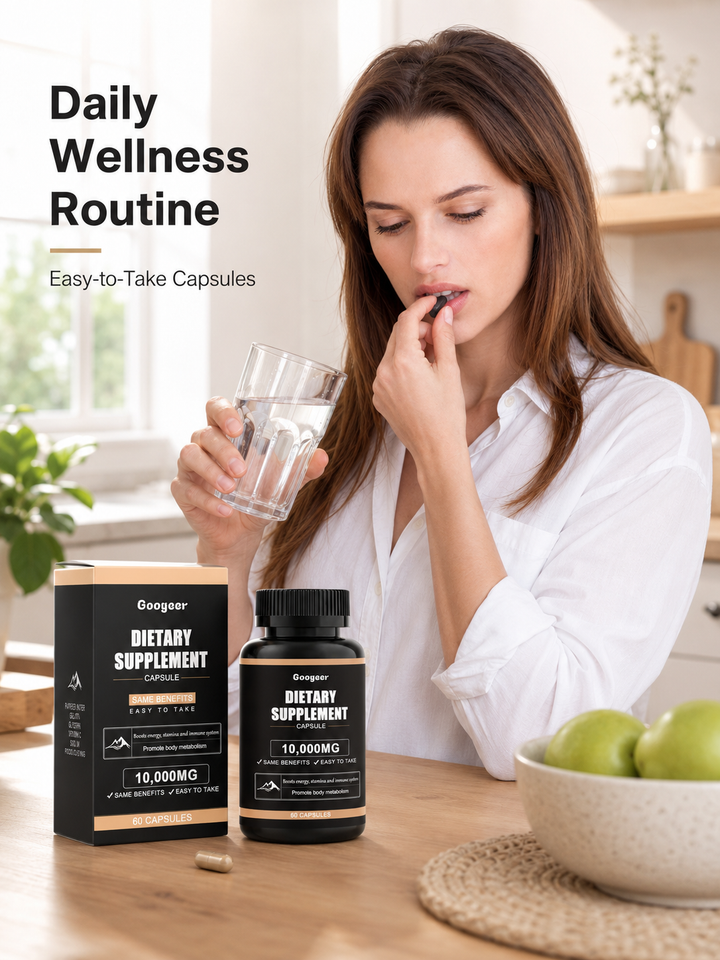 Energy & Immune Supplement Capsule — 10,000mg Potent Daily