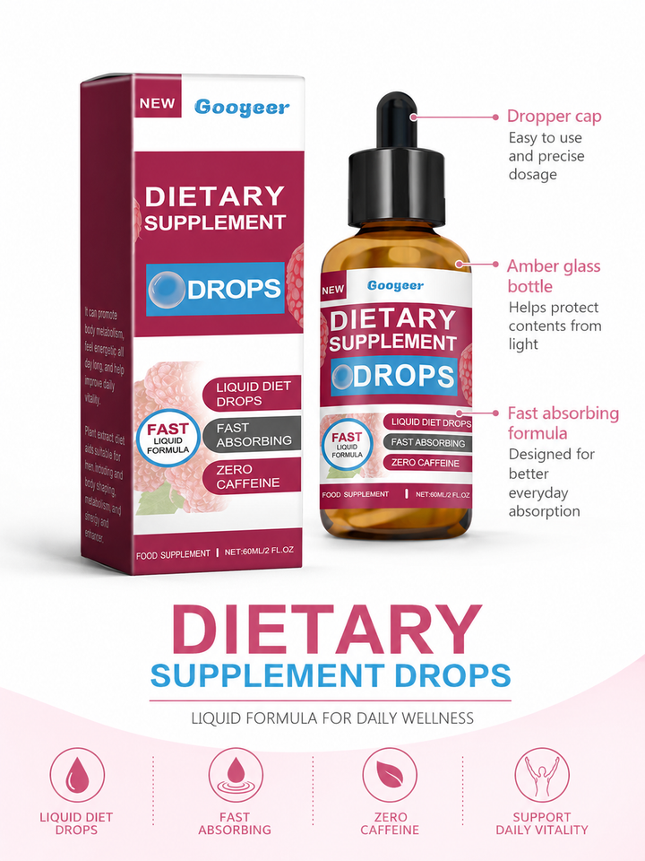 Dietary Supplement Drops — Energy & Immune Boost with B1 +