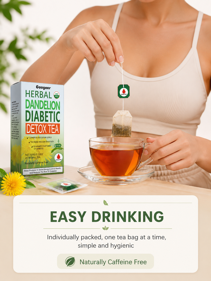 Googeer Herbal Dandelion Detox Tea | Blood Sugar Support