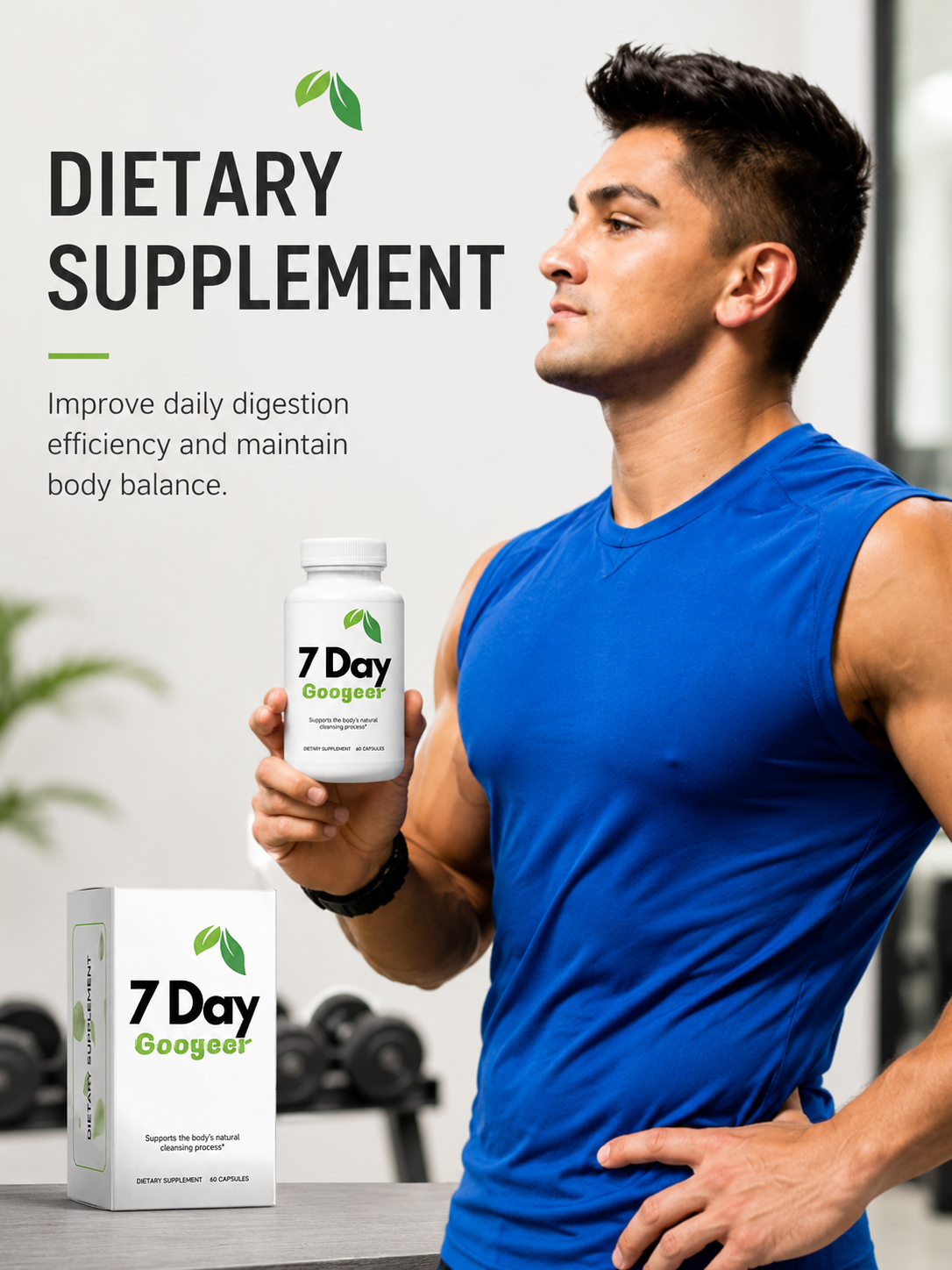 Googeer 7-Day Digestive Cleanse Capsules — 60 Count
