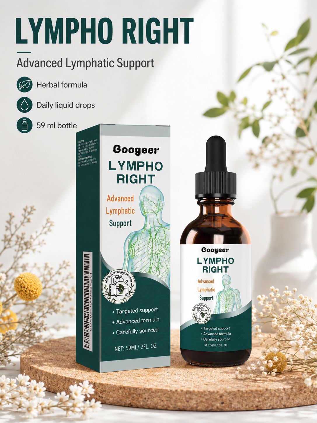 Lymphatic Support Herbal Drops — Reduce Swelling in Neck