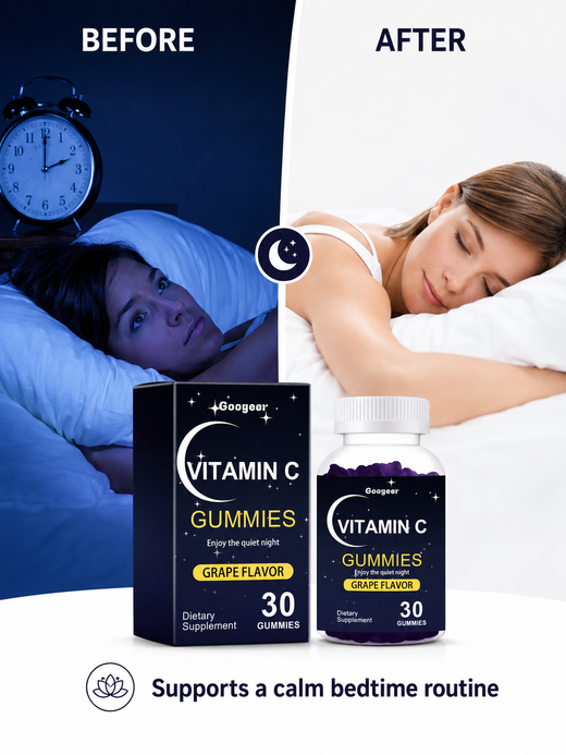 Melatonin Vitamin C Gummies — Help Fall Asleep & Relieve