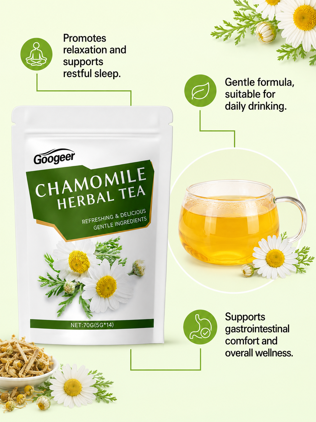 Googeer Natural Chamomile Tea Bag