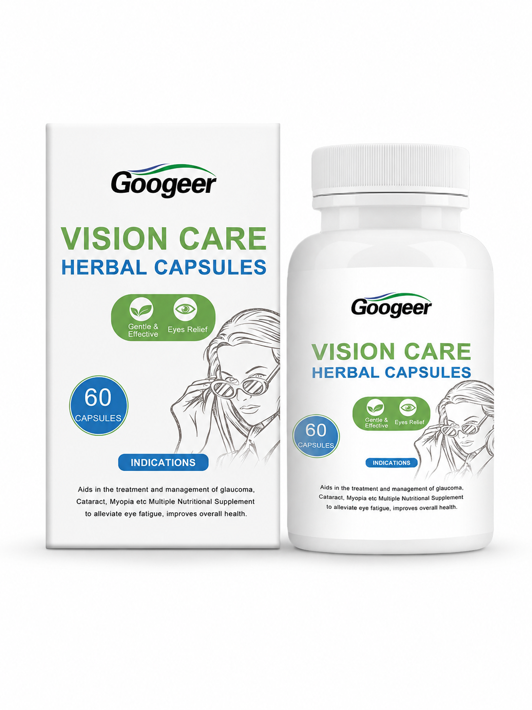 Googeer Vision Care Herbal Capsules — 60ct Eye Support
