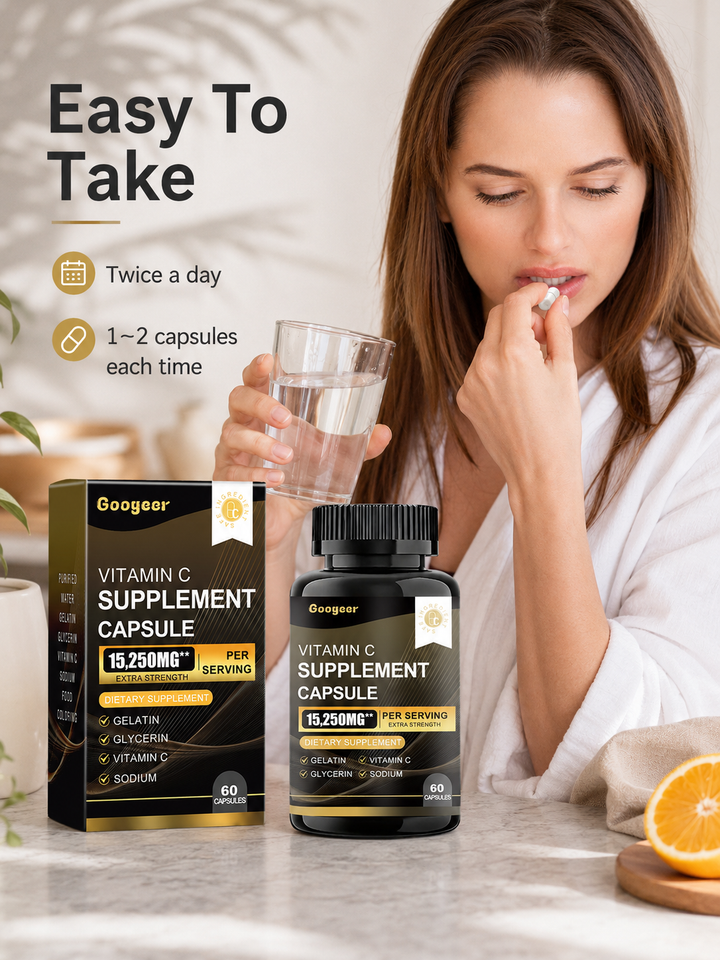 Vitamin C Supplement — 15,250mg Daily Immune & Energy Support