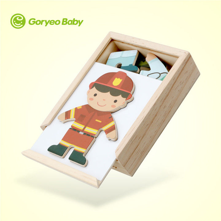 Wooden Dress-Up Puzzle for Screen-Free Pretend Play