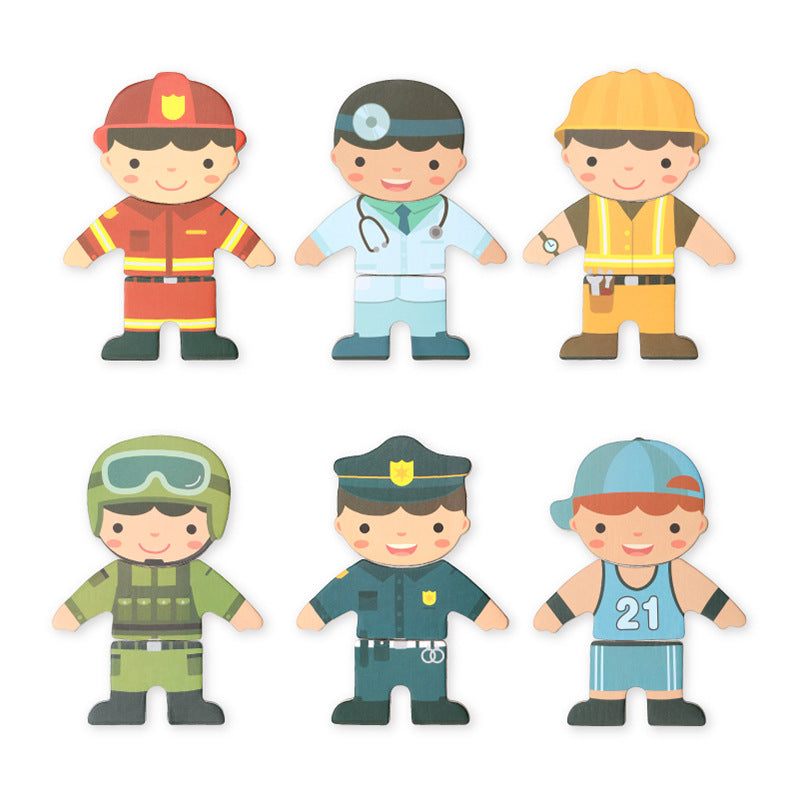 Wooden Dress-Up Puzzle for Screen-Free Pretend Play