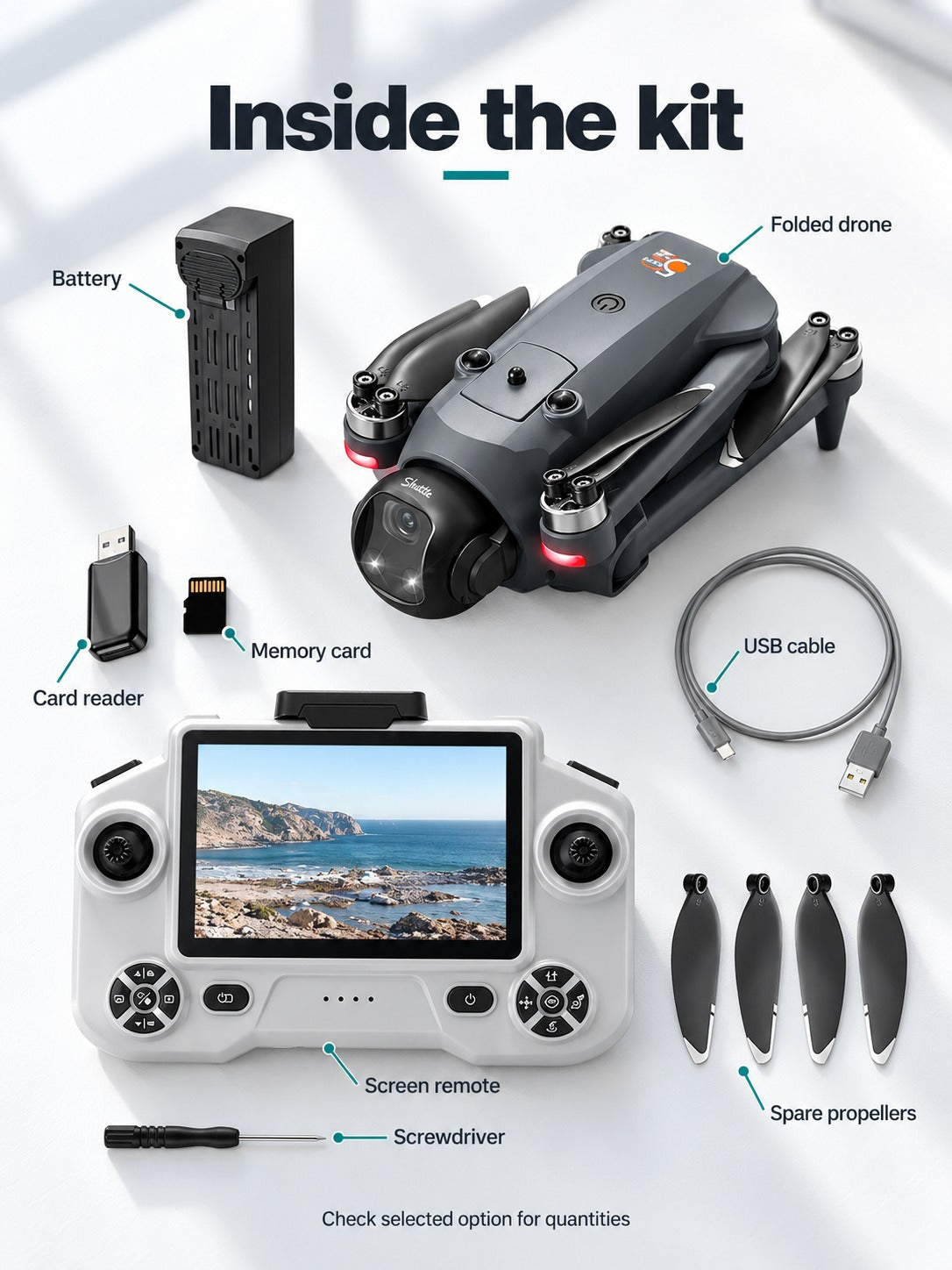 GPS Drone with Obstacle Avoidance and 5G Screen Remote
