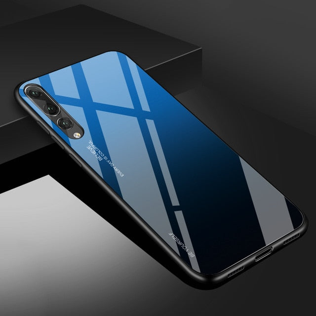 Gradient Tempered Glass Phone Case for Huawei Honor