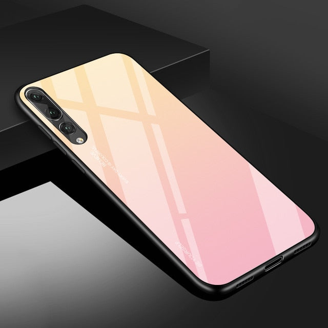 Gradient Tempered Glass Phone Case for Huawei Honor