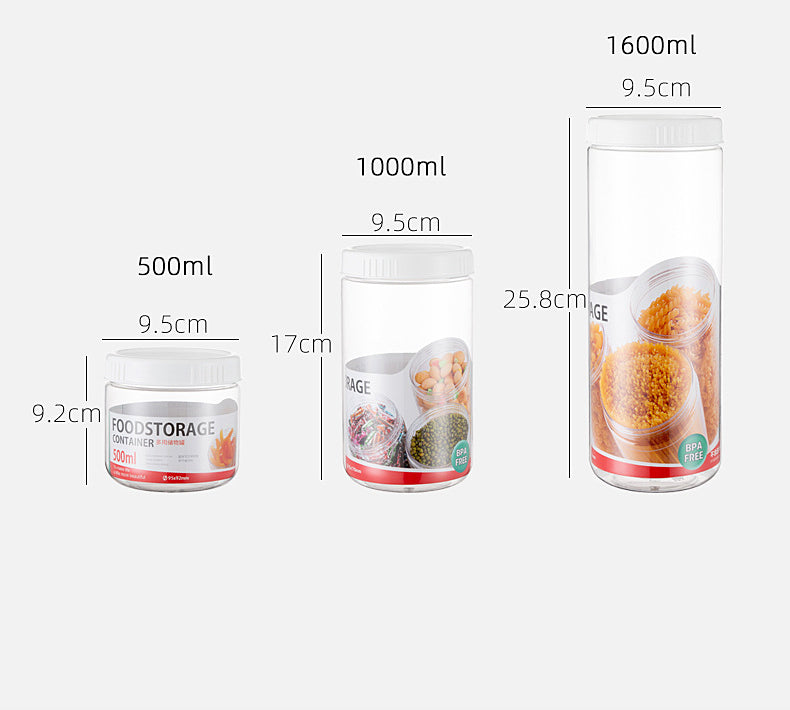 Clear BPA-Free Food Storage Jars for Pantry Organizing
