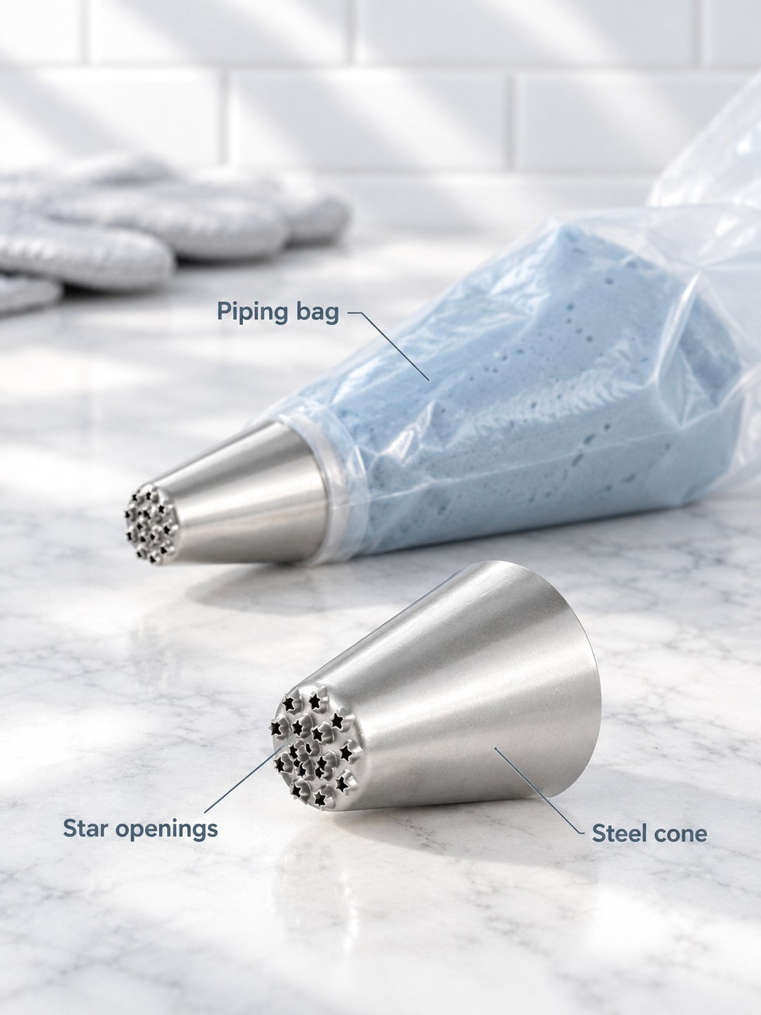 Grass Piping Nozzle for Cupcakes, 304 Stainless Steel