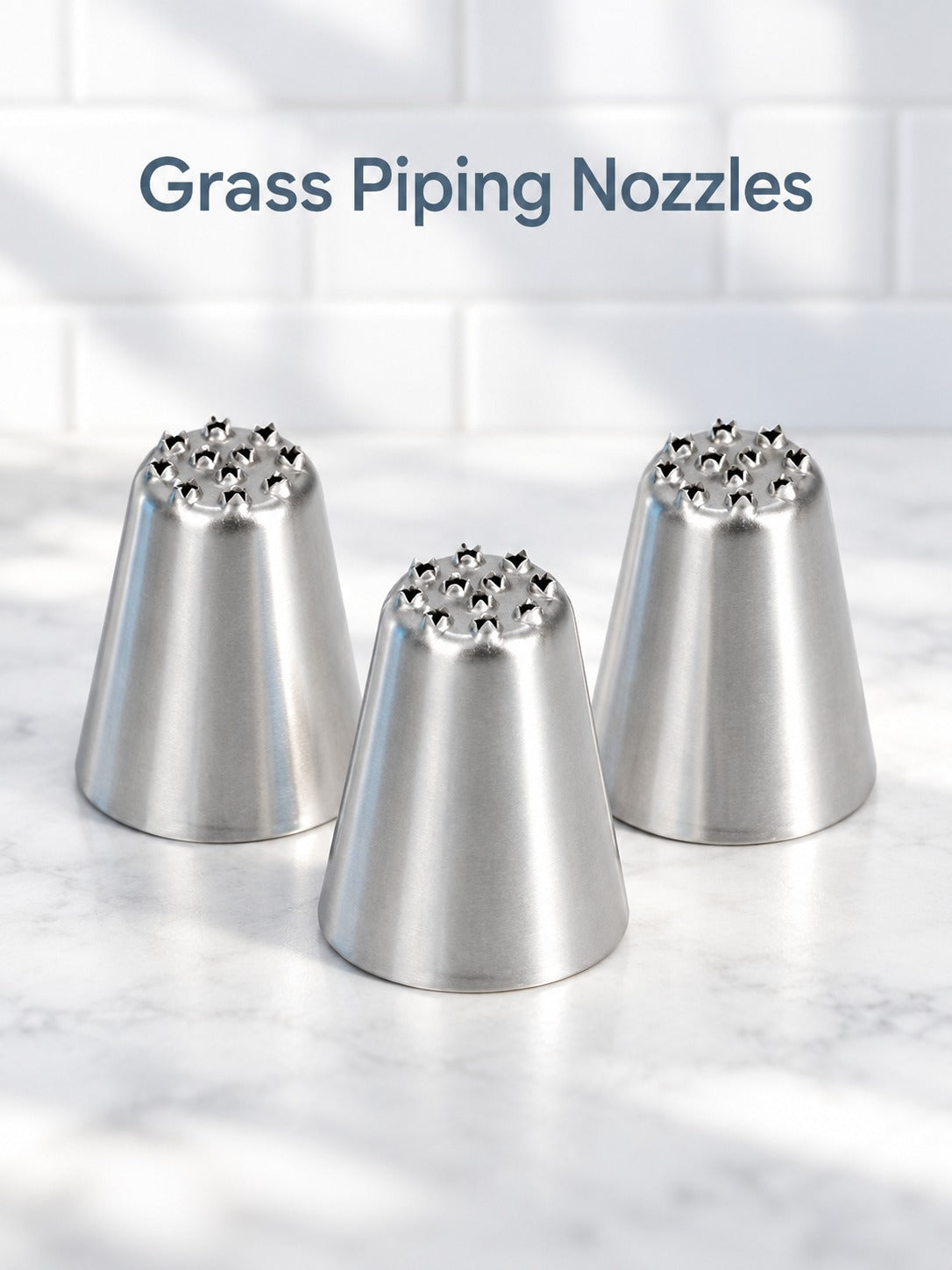 Grass Piping Nozzle for Cupcakes, 304 Stainless Steel