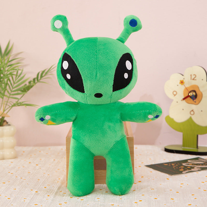 Green Alien Plush Toy for Whimsical Cuddles & Decor