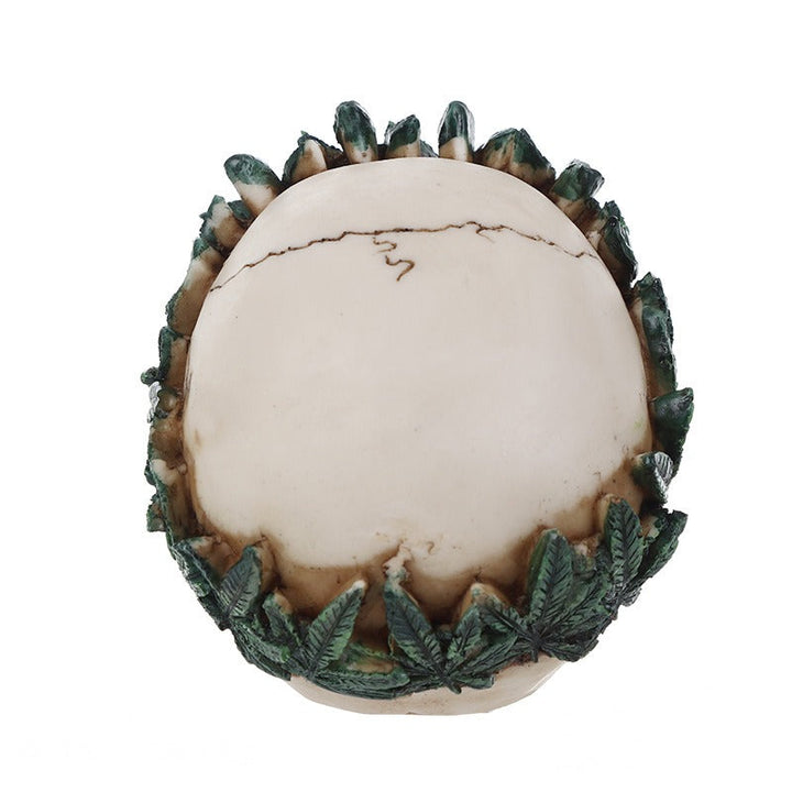 Skull Ornament Decor With Botanical Gothic Details