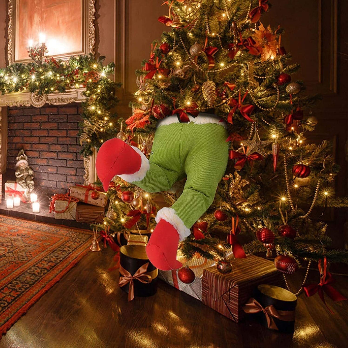Elf Leg Christmas Tree Pendant for Whimsical Decor
