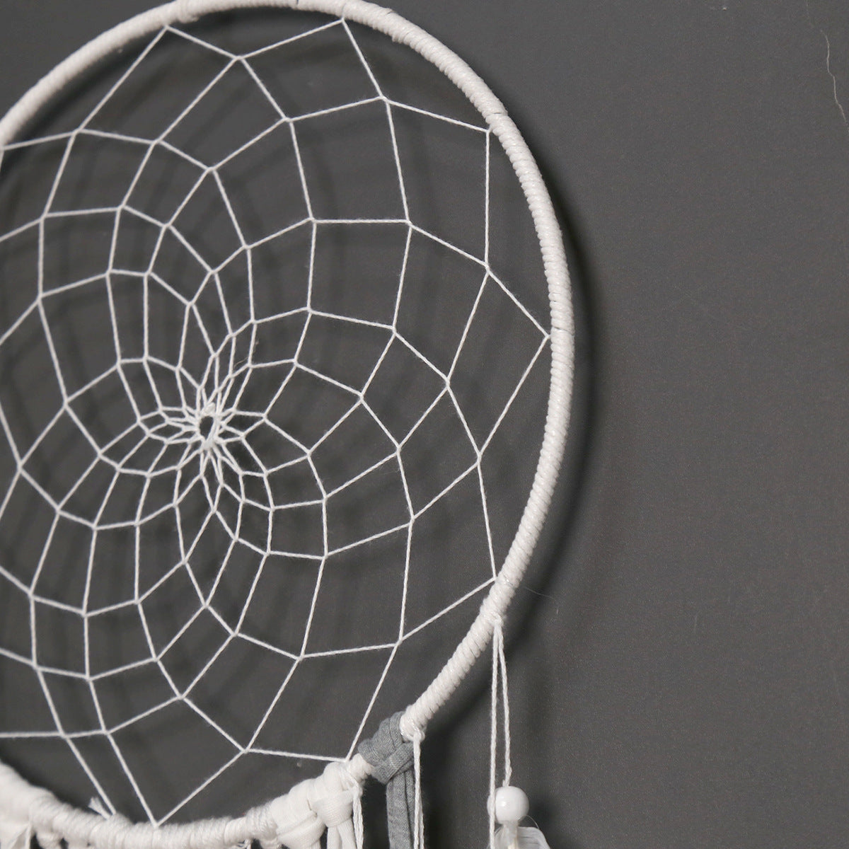 Grey Dream Catcher Wall Hanging for Boho Wall Decor