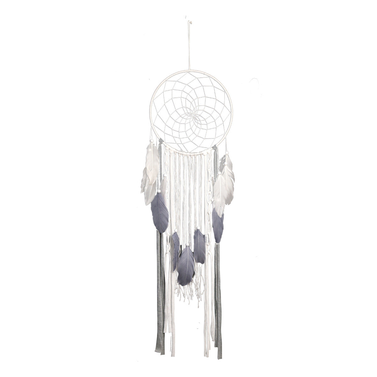 Grey Dream Catcher Wall Hanging for Boho Wall Decor