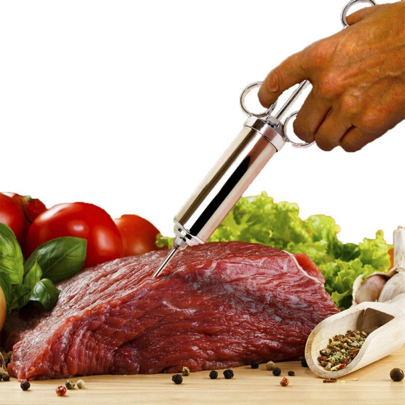 Stainless Steel Meat Injector Kit for Juicy Turkey