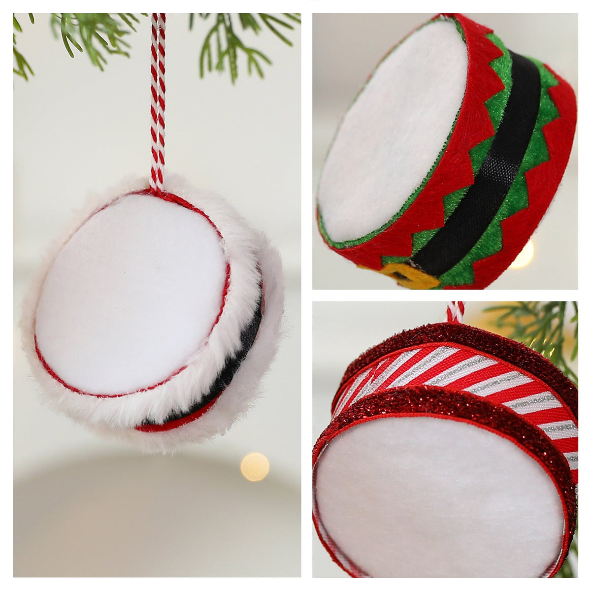 Grinch Drum Christmas Ornaments for Playful Trees