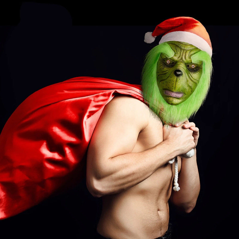 Grinch Mask Costume Accessory for Christmas Parties